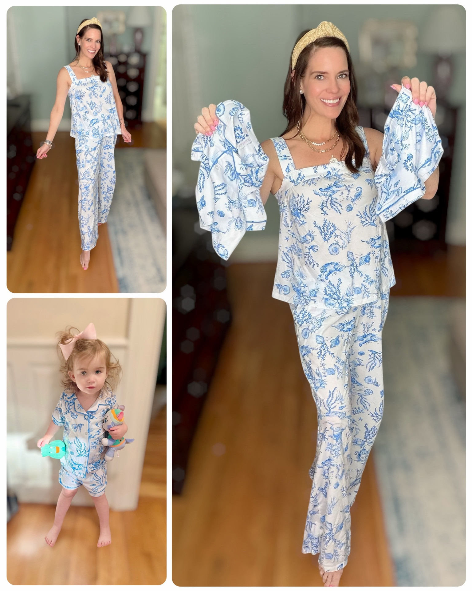 Mommy & Me Blue Toile Set 💙 Matching Summer PJs

Description:
How cute is this matching mommy & me set 💙 The blue toile print is giving all the coastal, classic vibes and the fabric is so lightweight and comfy for warm days! I love that it’s easy to wear but still looks so put together ✨

Perfect for matching moments, vacations, or just a fun everyday  with your little 🤍

mommy and me outfits, blue toile print, matching sets for moms and toddlers, summer outfit ideas, coastal style outfit, walmart fashion finds, affordable matching outfits, chic loungewear set 💙✨

#LTKKids #LTKmomlife #LTKHome