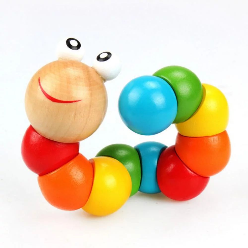 Spdoo Colorful Wooden Twist Worm Puzzles Caterpillar Kids Educational Toys Baby Montessori Finger... | Walmart (US)