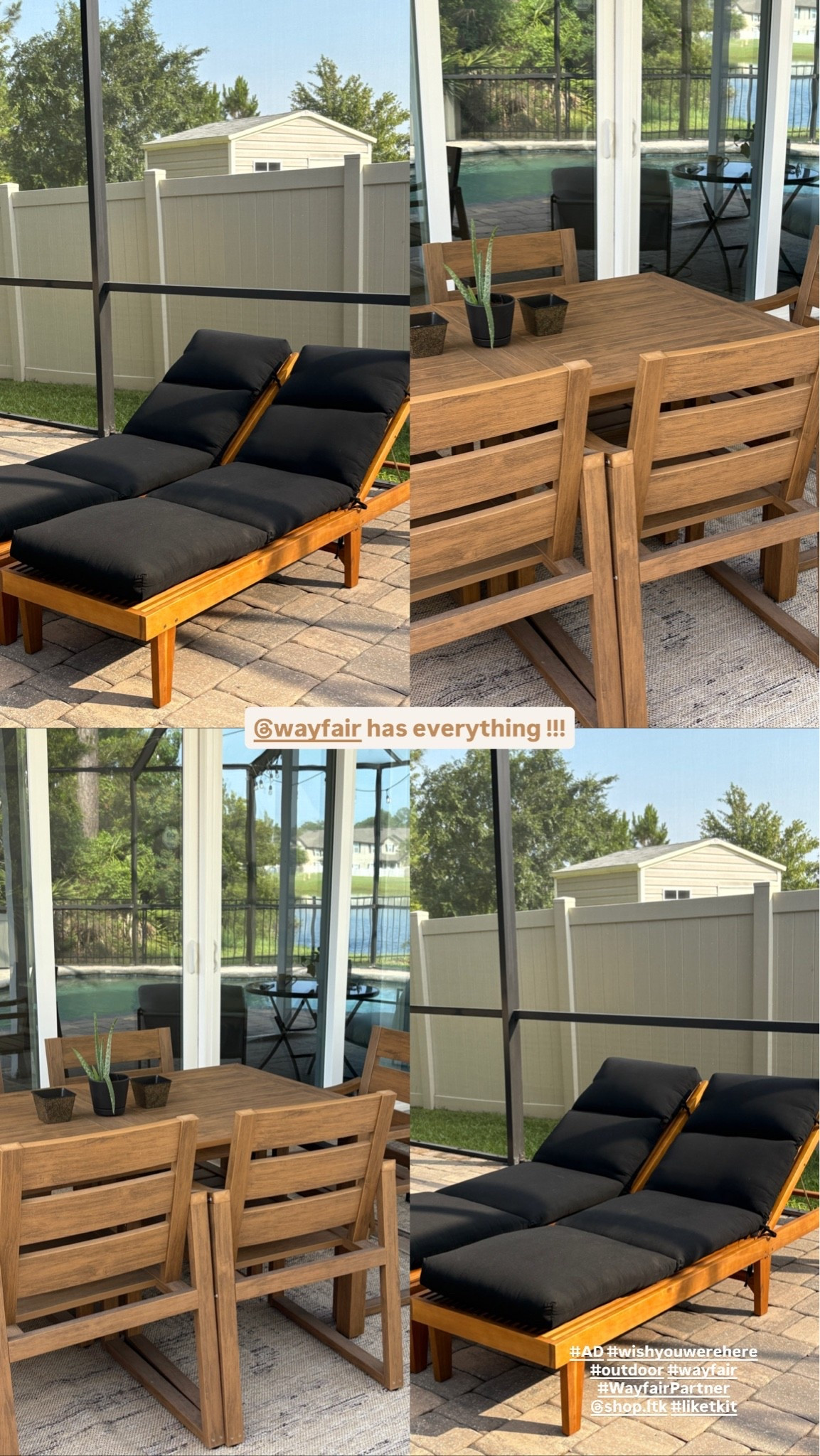 #AD Wayfair picks for by the pool! 
@Wayfair  #wishyouwerehere #outdoor #wayfair #WayfairPartner #liketkit @ltk