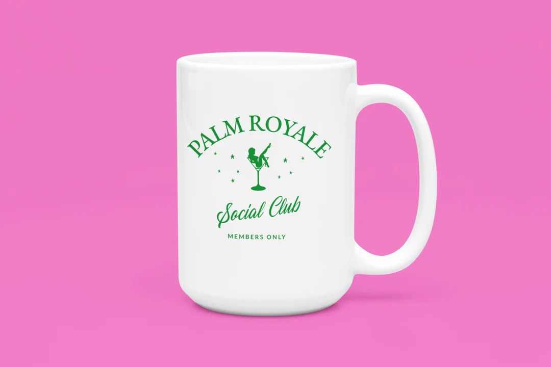 Palm Royale Coffee Mug, Palm Royale Merch, Palm Royal Mug, Palm Beach Mug, Palm Beach Merch, Prep... | Etsy (US)