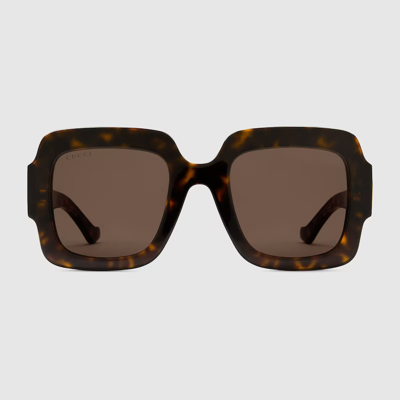 GUCCI Square-frame Double G Sunglasses, Brown | Gucci (US)