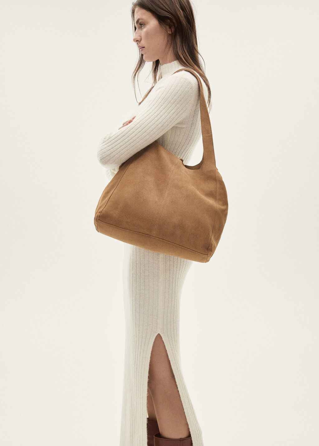 Ribbed knit dress with opening - Women | MANGO USA | MANGO (US)