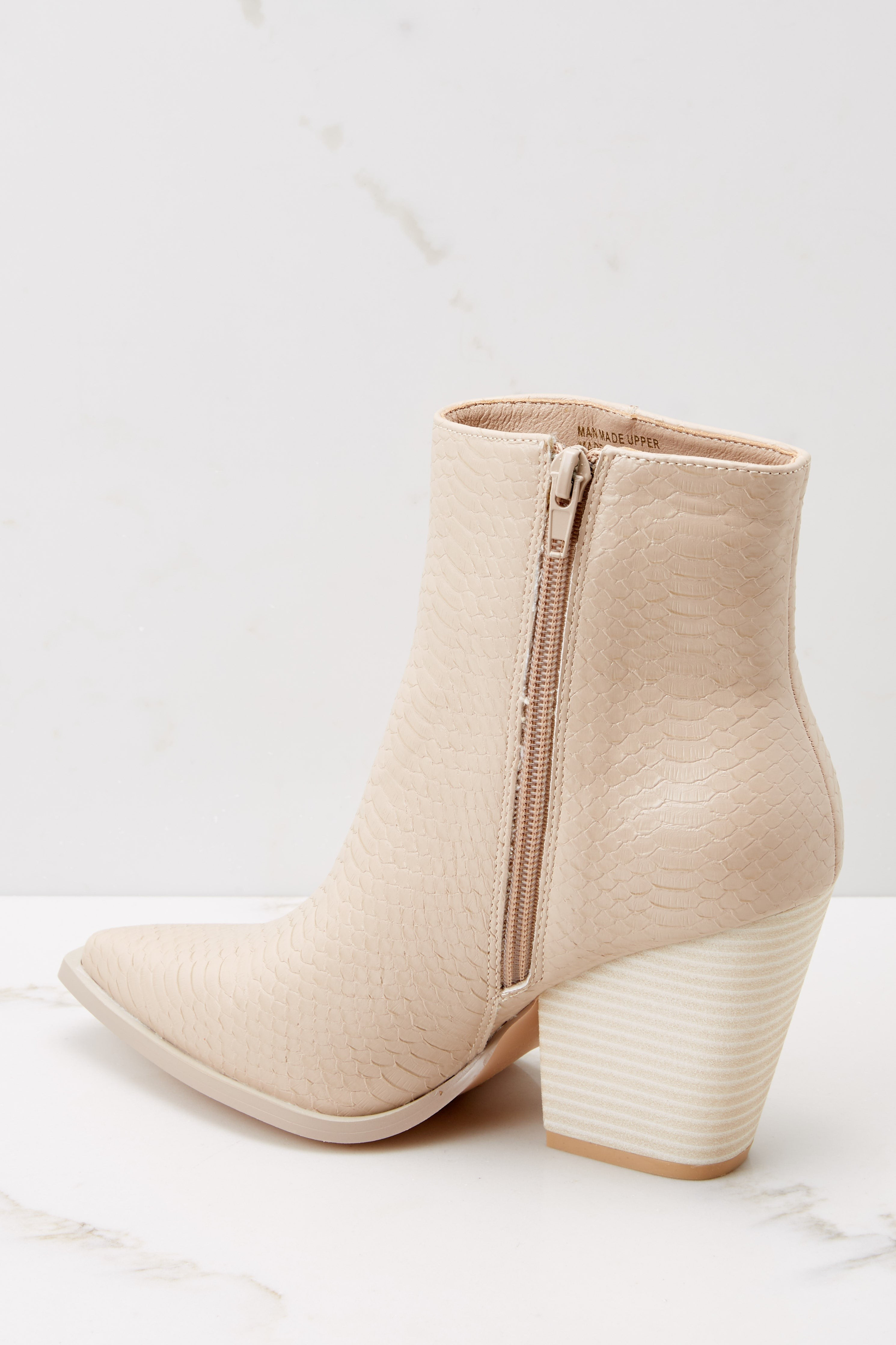 Gentle Persuasion Beige Ankle Booties | Red Dress 