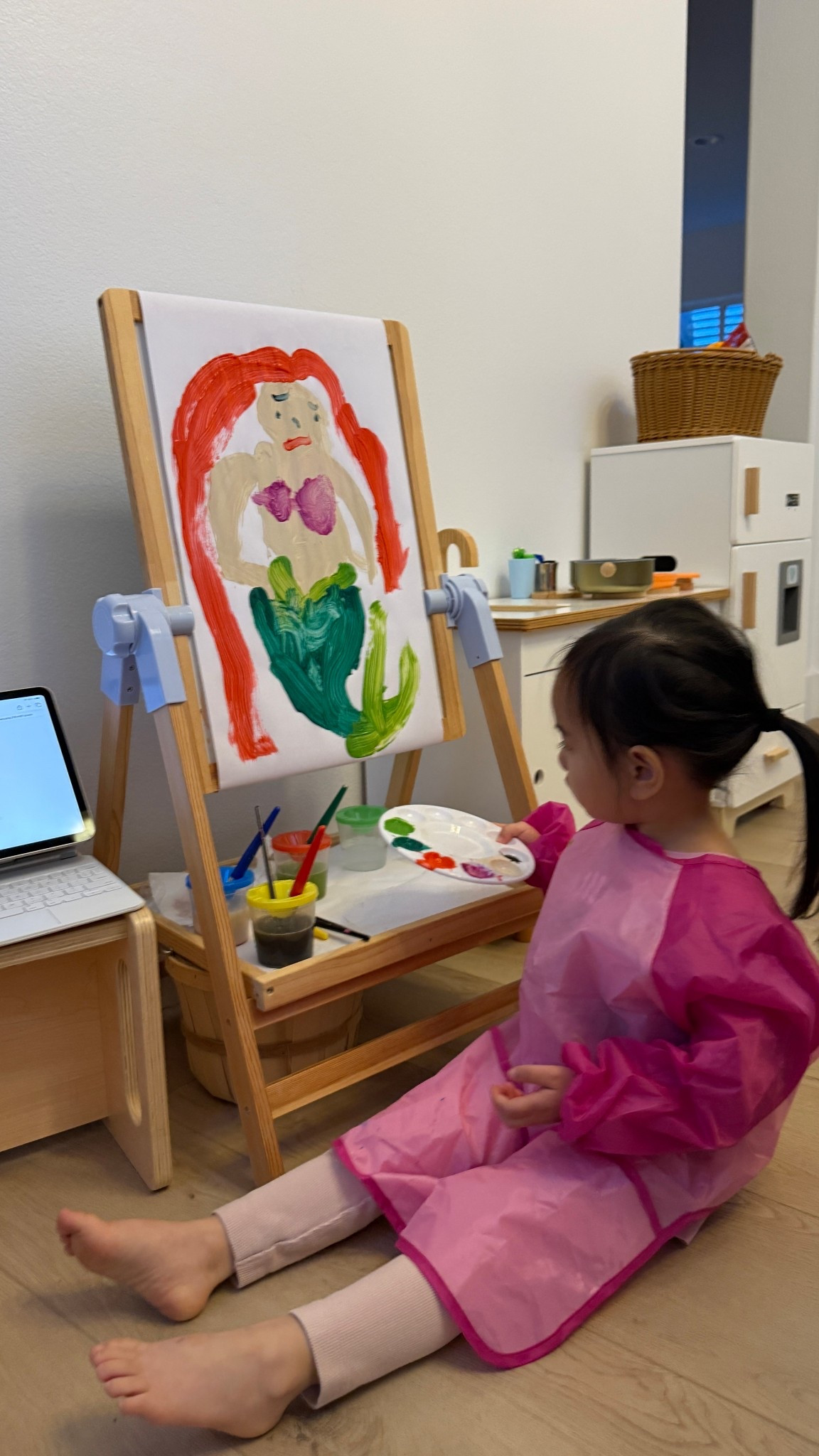 painted ariel 🧜‍♀️ linked all our fave painting supplies! i love my creative girl! #painting #paint #toddleractivity #toddlermom #toddler 

#LTKKids #LTKmorningroutine #LTKmomlife