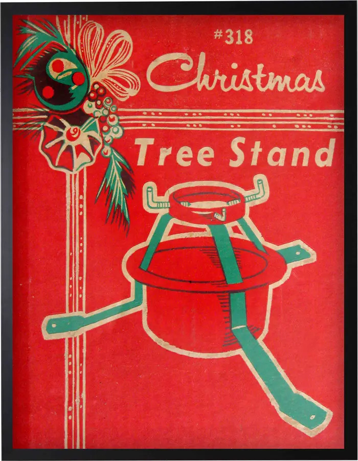 Vintage Tree Stand Christmas Poster | Nordstrom