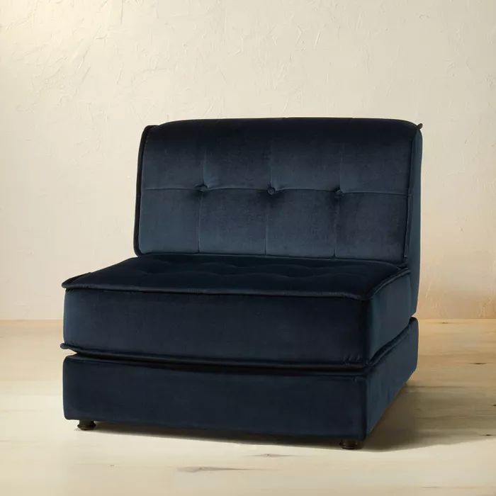 Villea Velvet Modular Sofa Dark Blue/Green - Opalhouse™ designed with Jungalow™ | Target