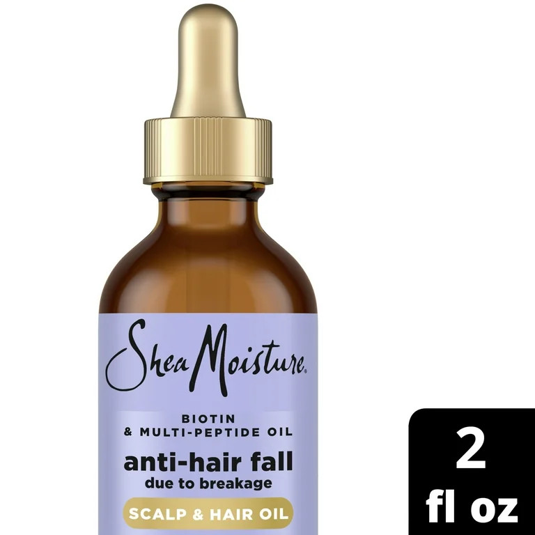 SheaMoisture Moisturizing Scalp & Hair Oil Anti-Hair Fall with Biotin & Multi-Peptide, 2 oz | Walmart (US)