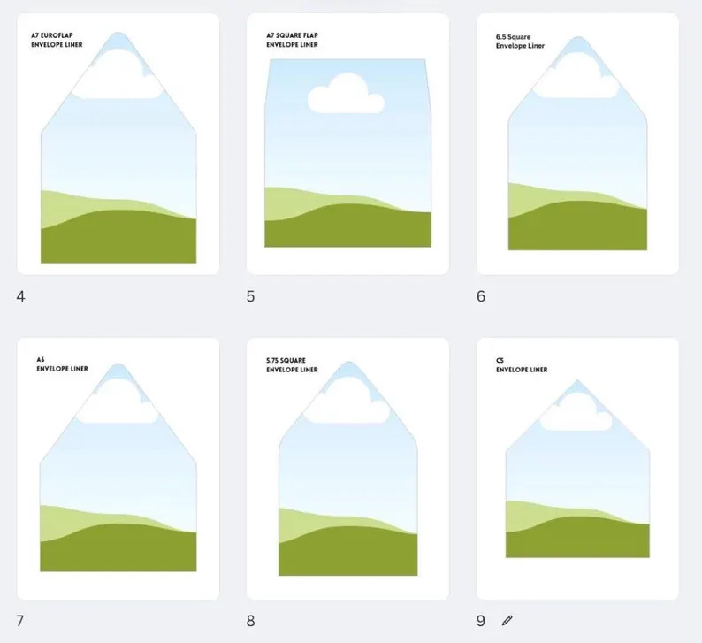 Editable Envelope Liner Templates (Canva digital download) | Etsy (US)