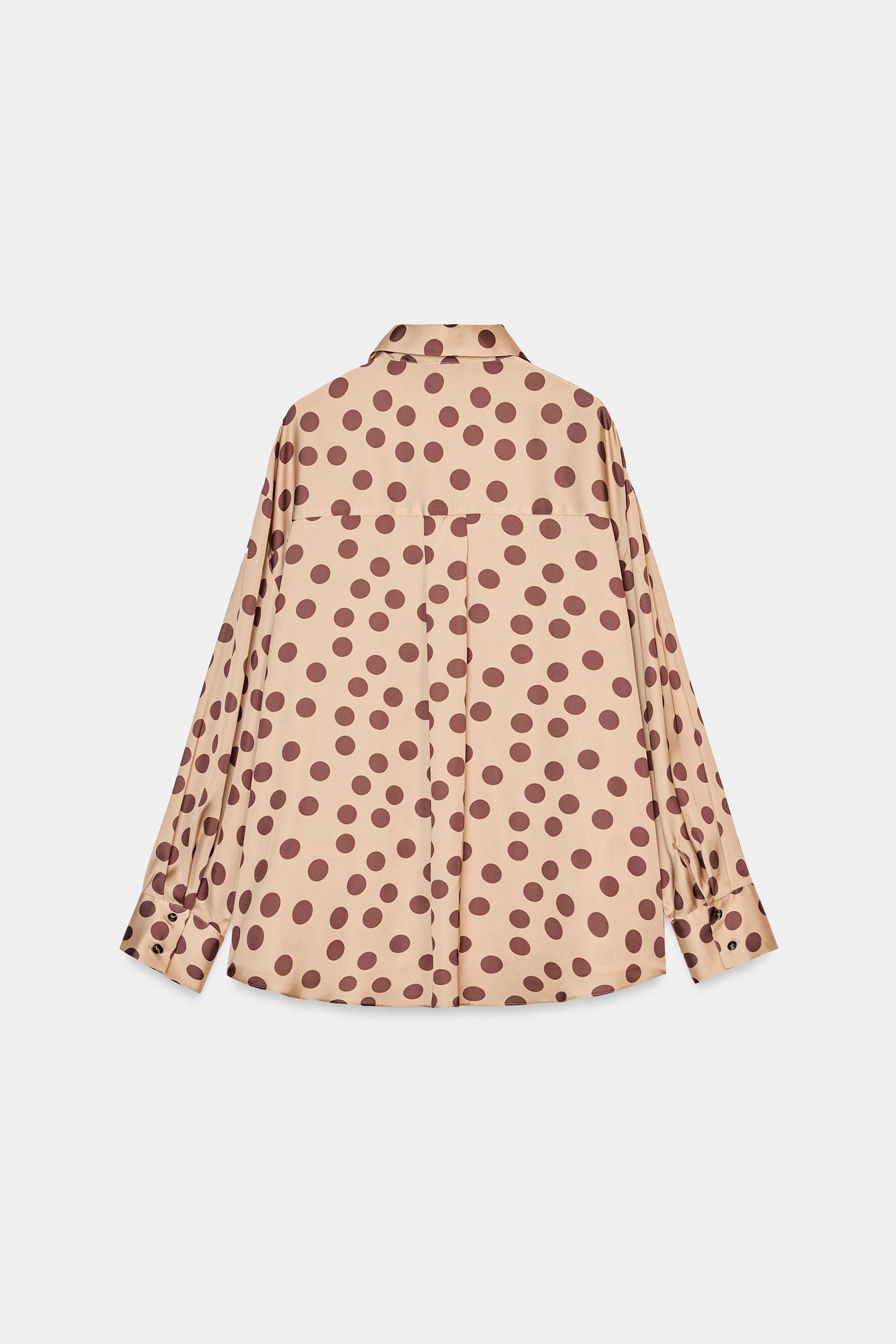 POLKA DOT SATIN EFFECT SHIRT | Zara US