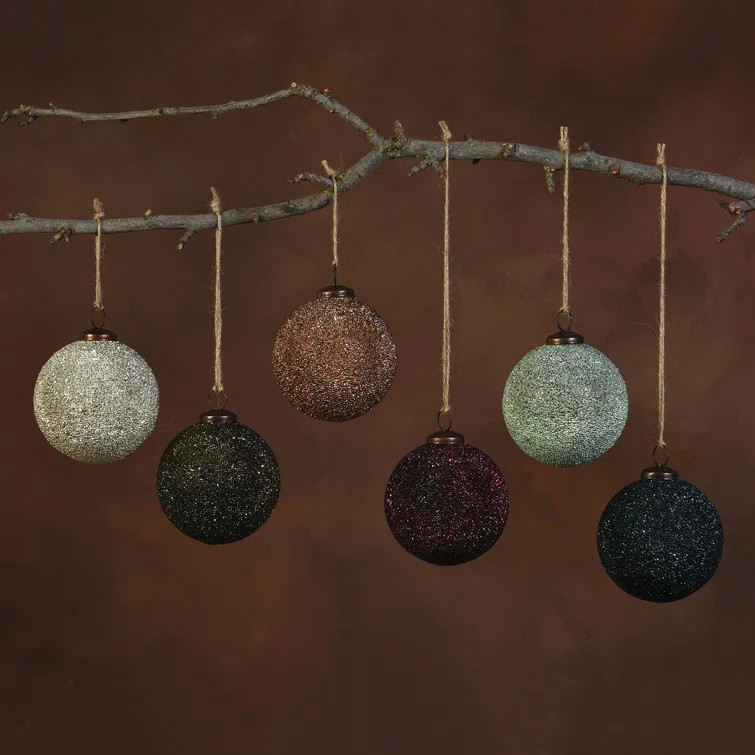 Crystalized Glass Ball Ornament (Set of 6) | Wayfair North America