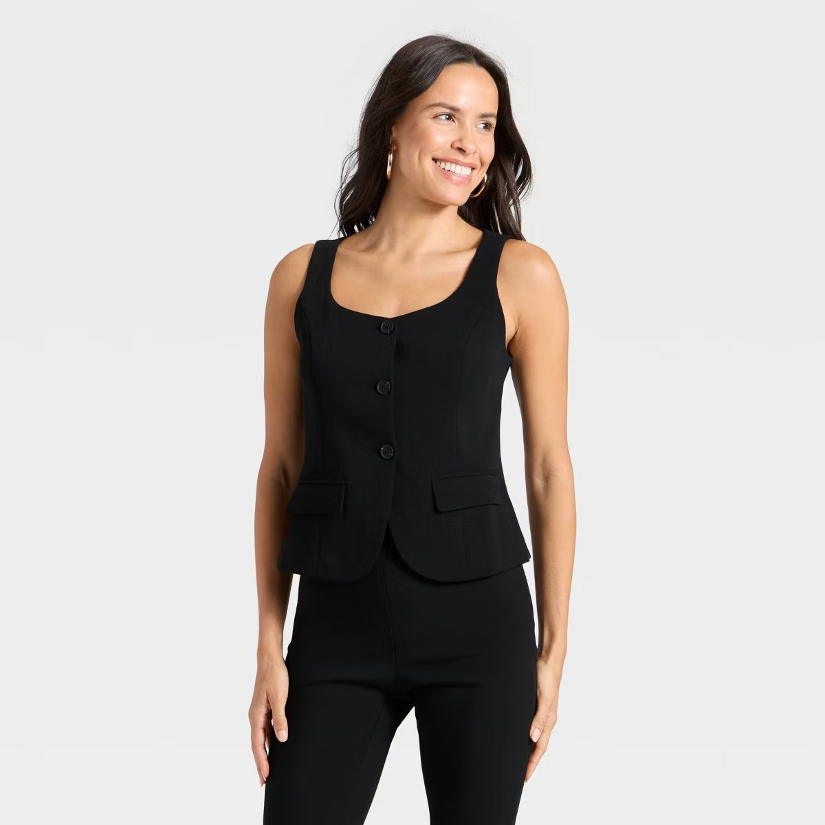 Women's Signature Crepe Scoop Vest - A New Day™ | Target