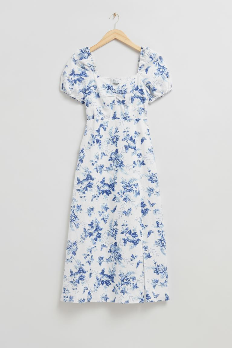 Puff Sleeve Midi Dress | H&M (UK, MY, IN, SG, PH, TW, HK)