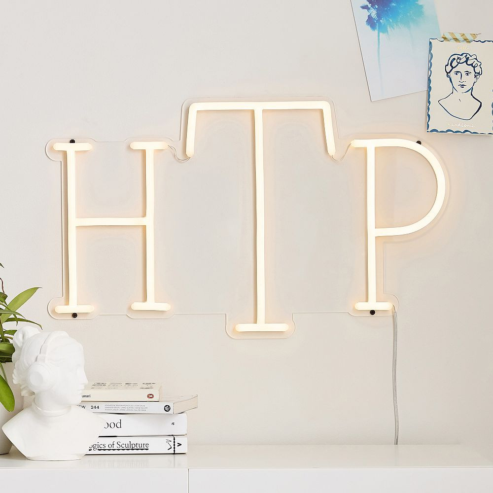 Create Your Own - Block Monogram Neon LED Wall Light | Pottery Barn Teen