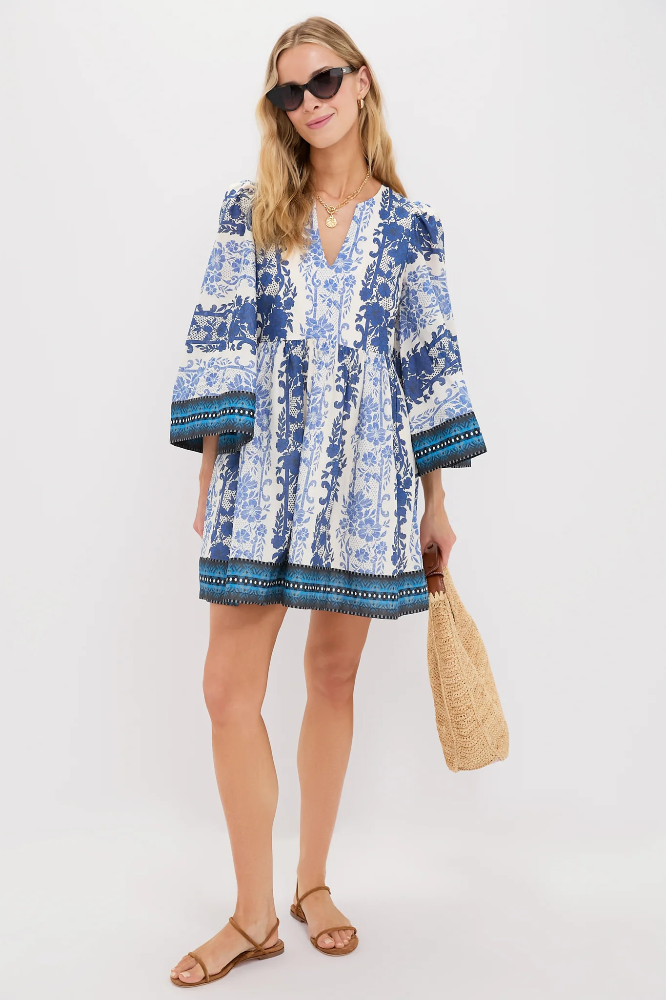 Bondi Blues Cotton Voile Izzie Dress | Tuckernuck (US)