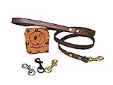Vintage Brown Leather Dog Leash with Custom Length and Width, YupCollars, Made in Italy | Amazon (US)