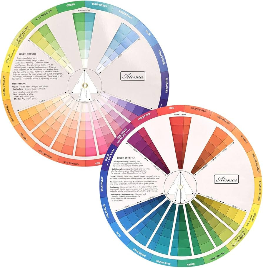 Creative Color Wheel, Paint Mixing Learning Guide Art Class Teaching Tool for Makeup Blending Boa... | Amazon (US)