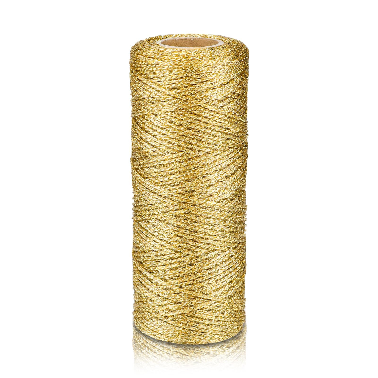 Gold Metallic Bakers String, 110 Yards/328 Feet, 1mm Diameter, Glitter Twine for Crafts, DIY, Chr... | Amazon (US)