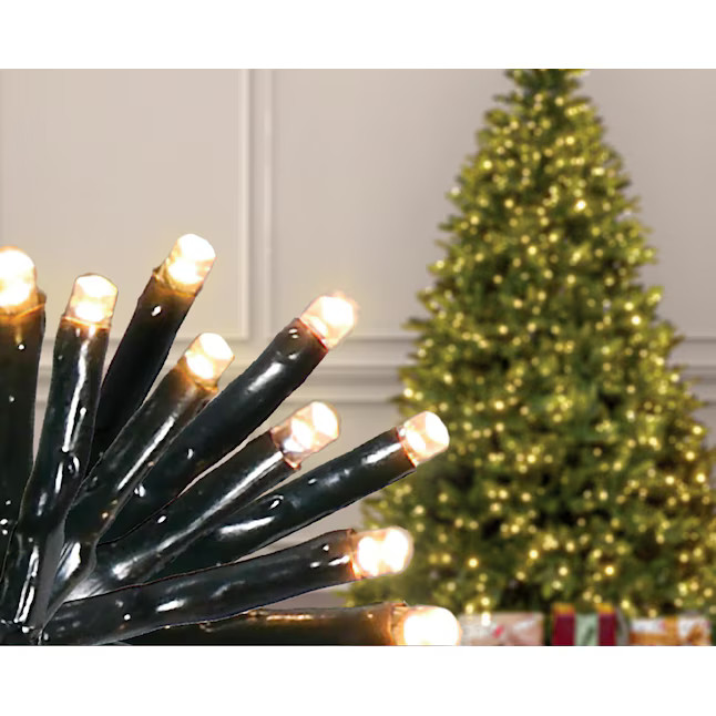 Holiday Living 150 -Count 31-ft Multi-function White LED Plug-In Christmas String Lights Timer | Lowe's