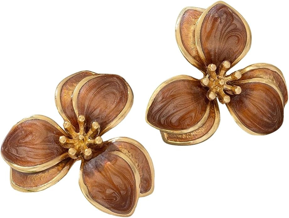 Women's Double Layer Petal Flower Fashion Dangle Earrings Elegant Lightweight Jewelry for Daily W... | Amazon (US)