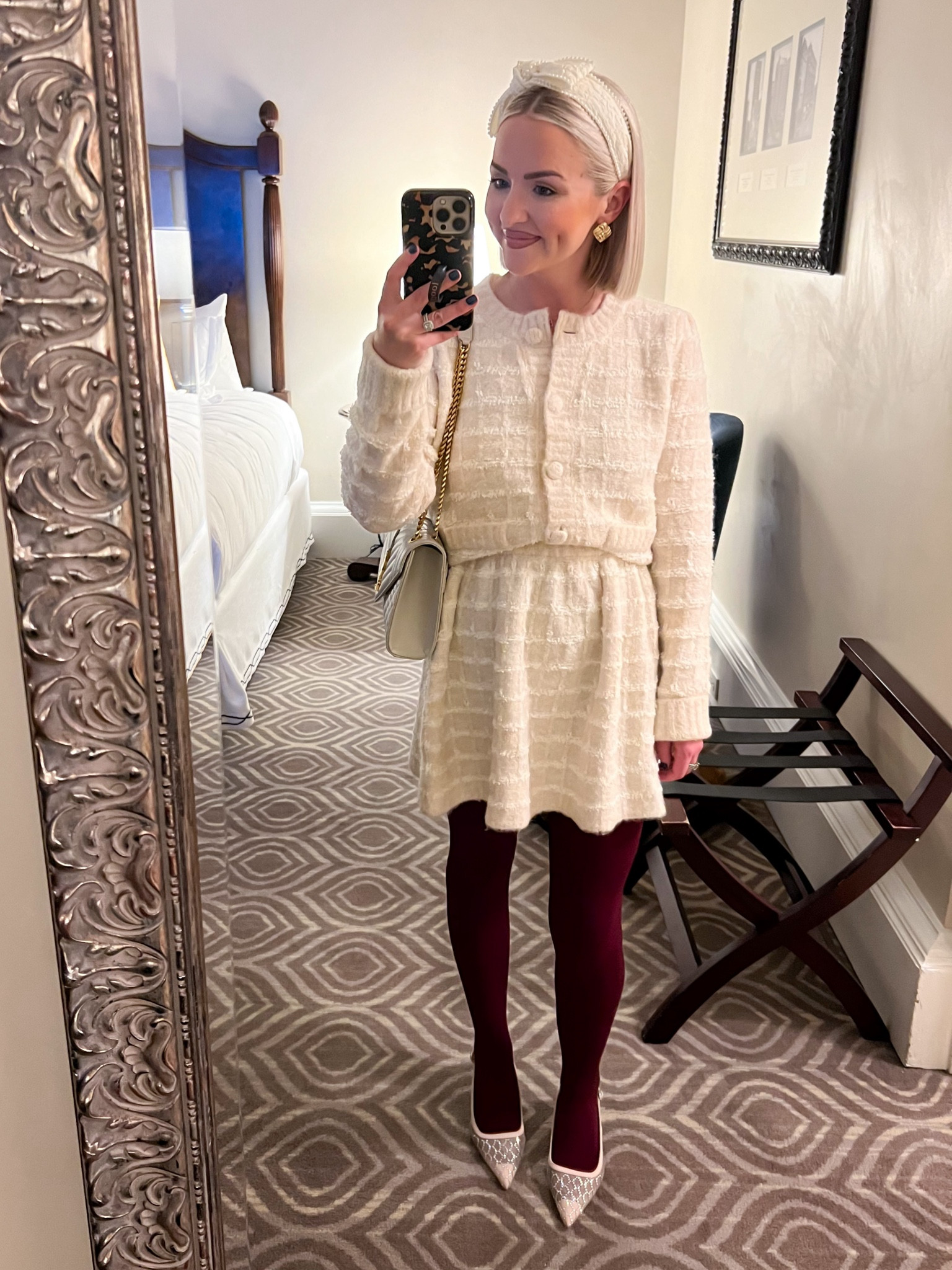 Extra 35% off with code BF35 Checkered knit cardigan / checkered knit mini skirt 
Size: XS in both (skirt runs big) 