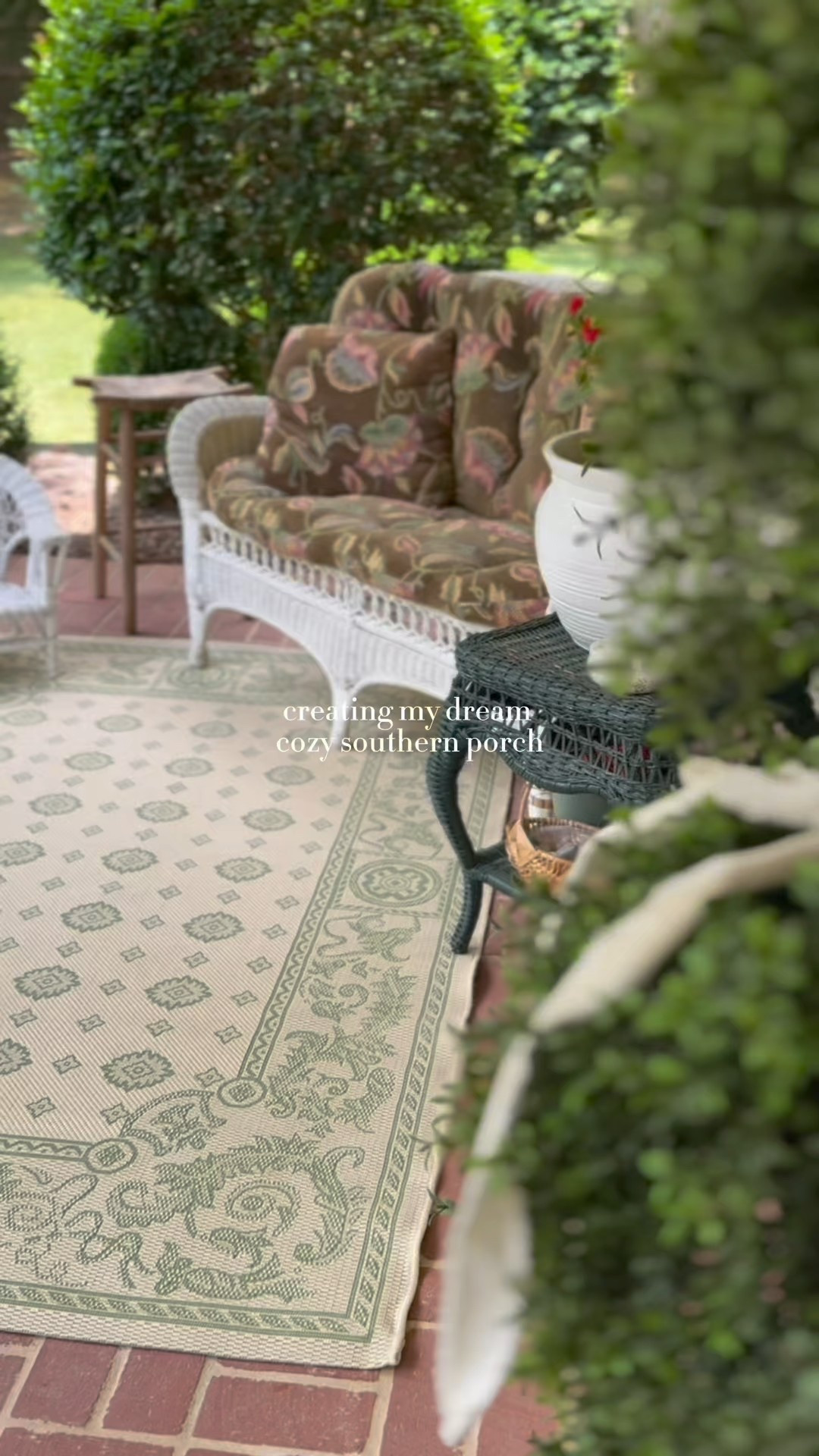 Rug is Lowe’s- everything else is second hand! 