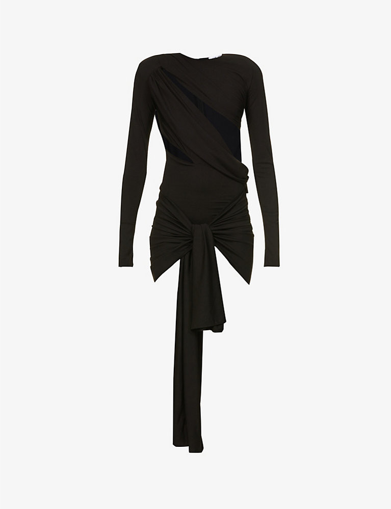 ATTICO Brigit cut-out stretch-woven mini dress | Selfridges