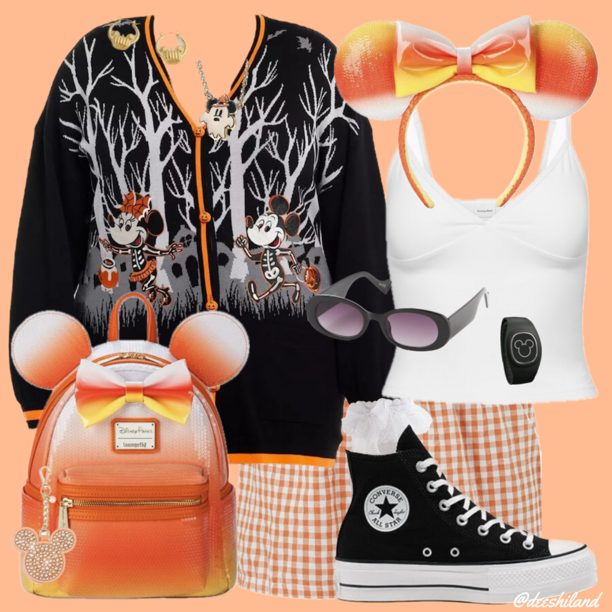 pumpkin earrings- spinningcarouselco 
necklace- wishesandco
tank top- aritzia 