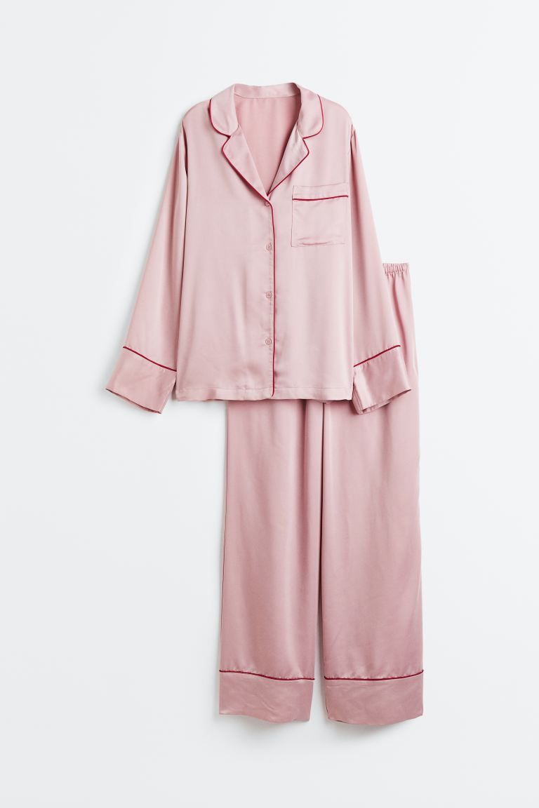Satin Pajama Shirt and Pants | H&M (US)