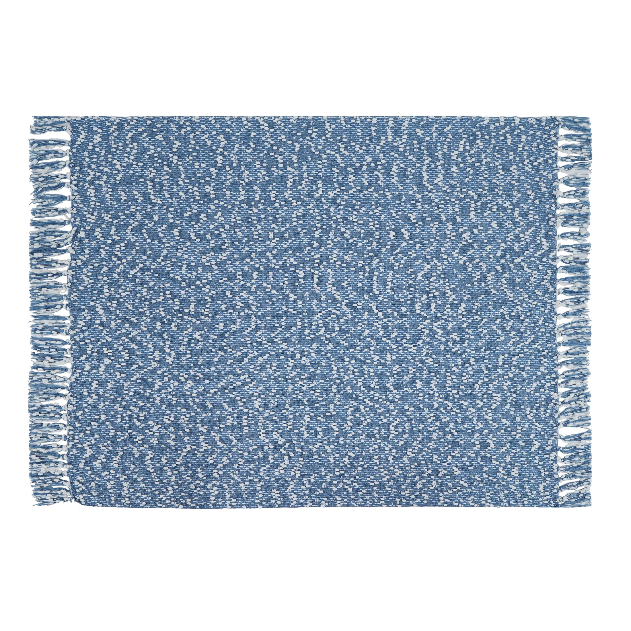 My Texas House Rylee Puff Woven Acrylic Throw, Blue, Standard Throw - Walmart.com | Walmart (US)