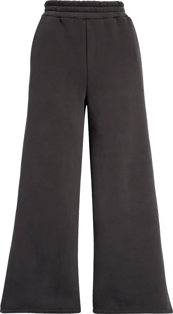 Cara Fleece Wide Leg Crop Pants | Nordstrom