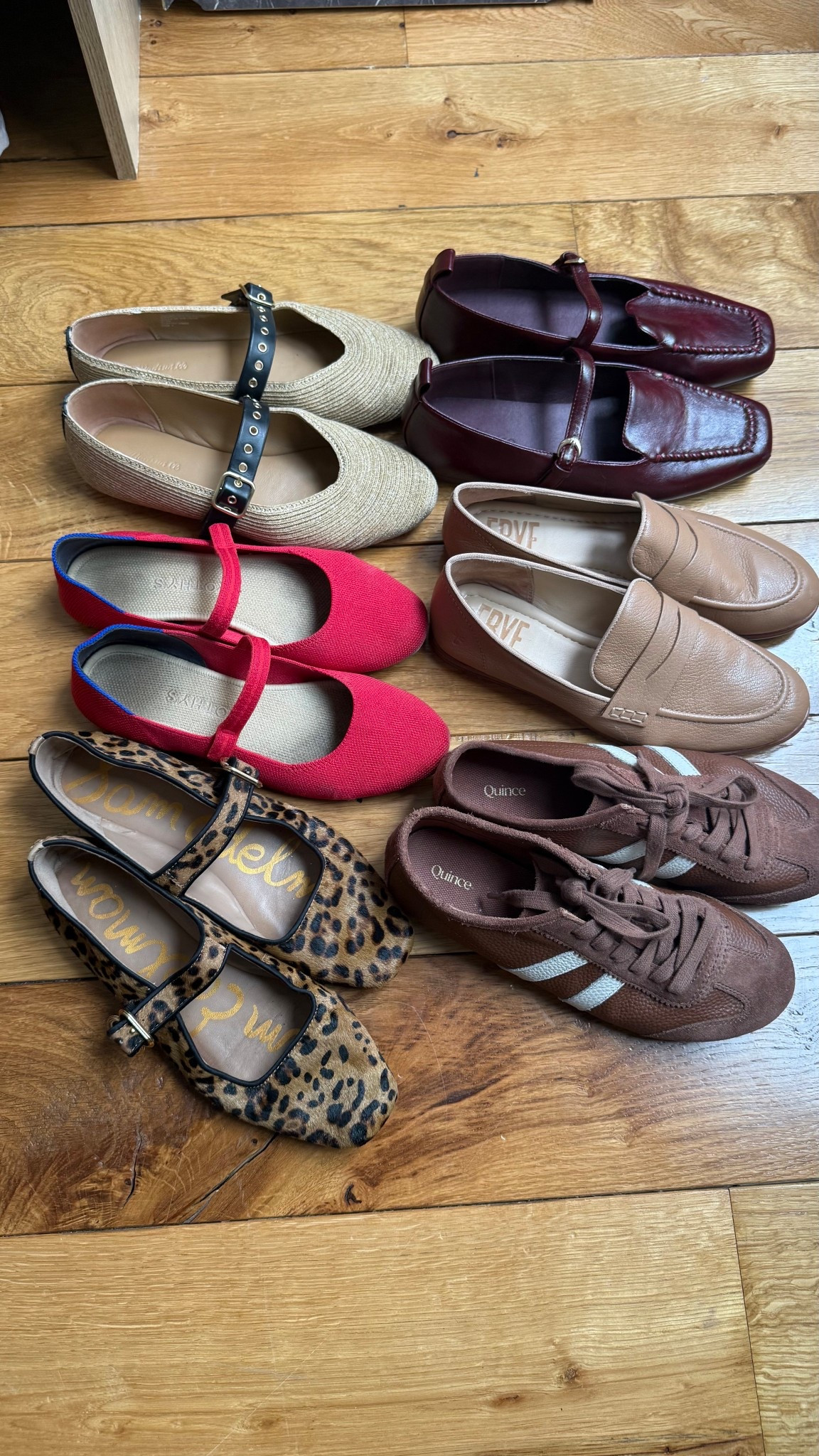 10,000 step tested flats for Europe
Wearing 7 in all except the top right red loafers (6.5)



#LTKSaleAlert #LTKootd #LTKTravel