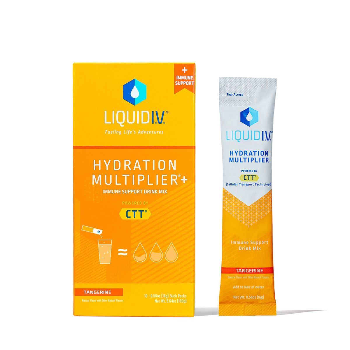 Liquid I.V. Hydration Multiplier + Immune Support Powder Energy Supplements - Tangerine - 0.56oz ... | Target