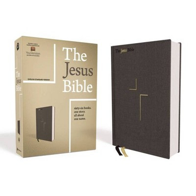 The Jesus Bible, ESV Edition, Cloth Over Board, Grey - by  Zondervan (Hardcover) | Target