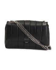 Leather Burton Way Quilt Mini Flapover Crossbody | TJ Maxx