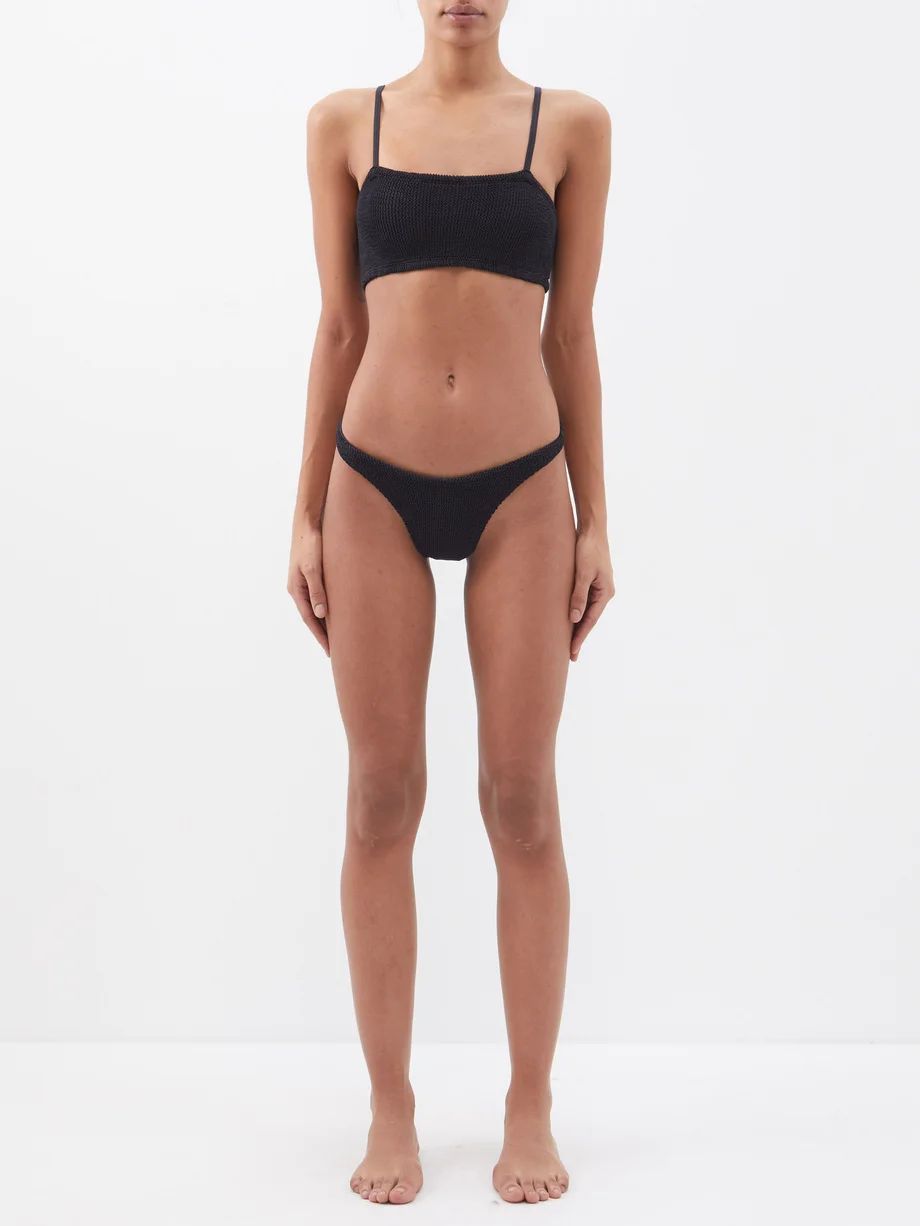 Gigi high-leg crinkle-jersey bikini | Hunza G | Matches (US)