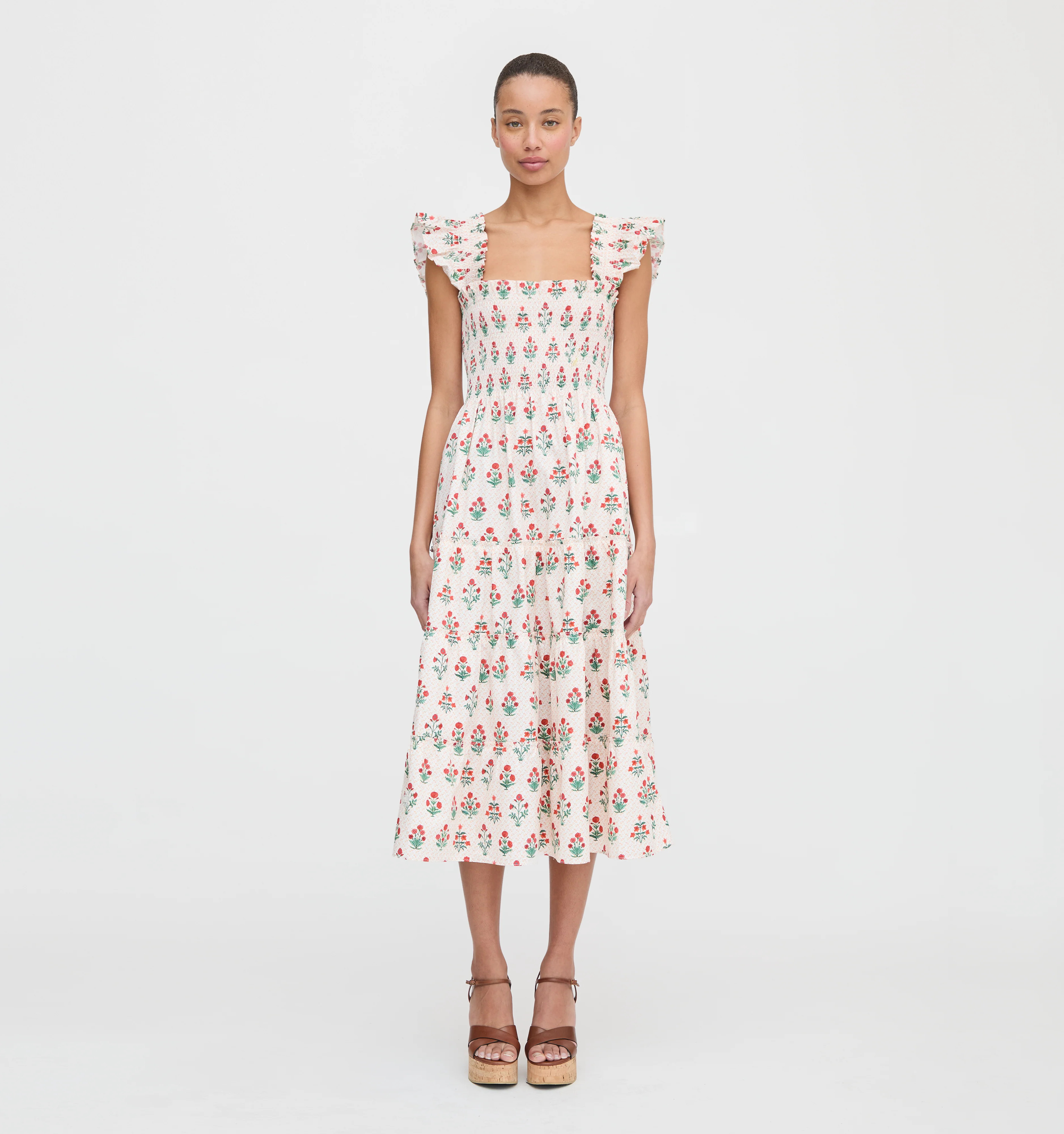 The Ellie Nap Dress - Poppy Block Print | Hill House Home US