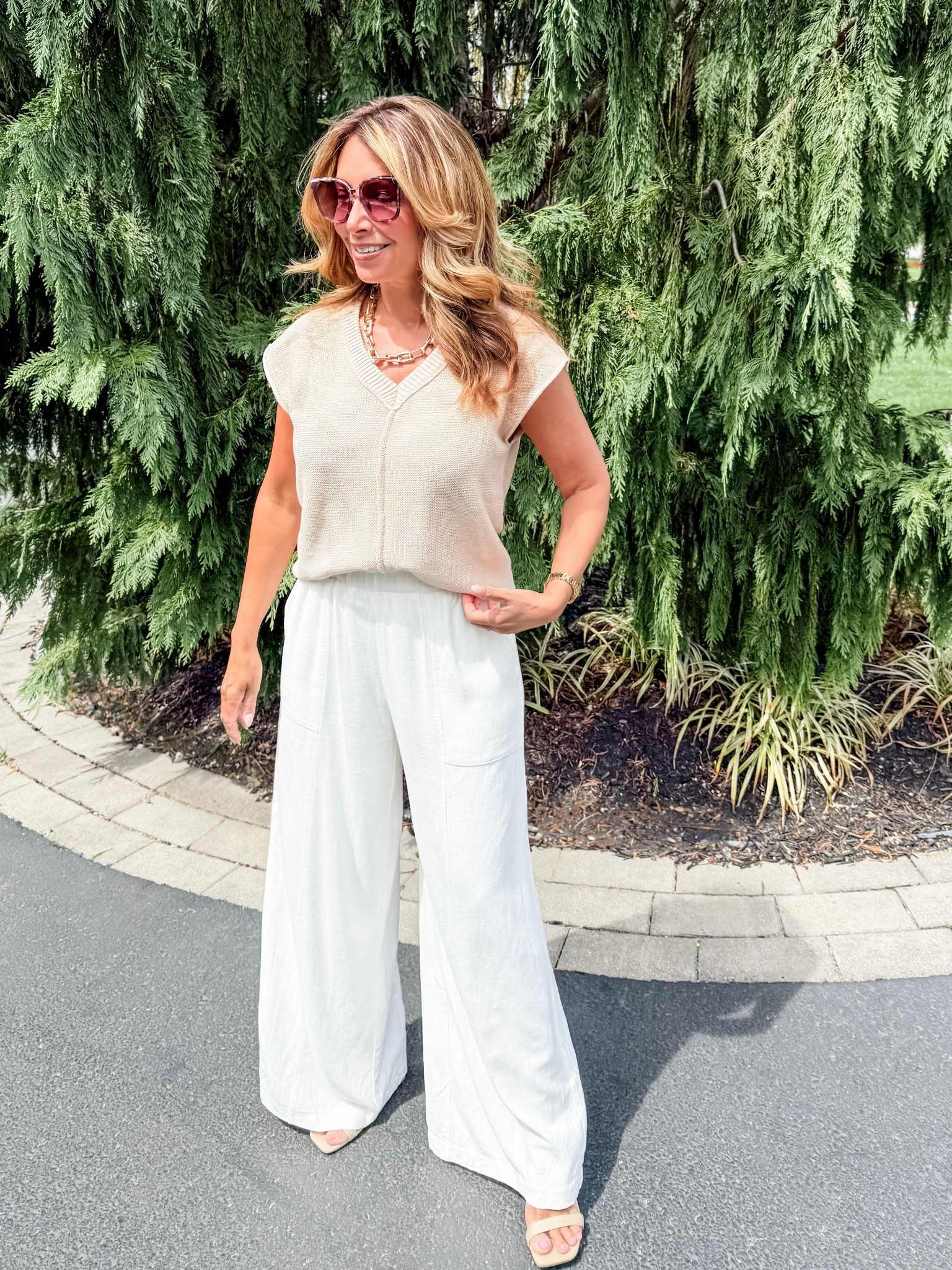 Loving these wide leg, loose linen pants and lightweight summer cap knit top. 

Amazon find, spring fashion. 

#LTKBeauty #LTKTravel #LTKStyleTip