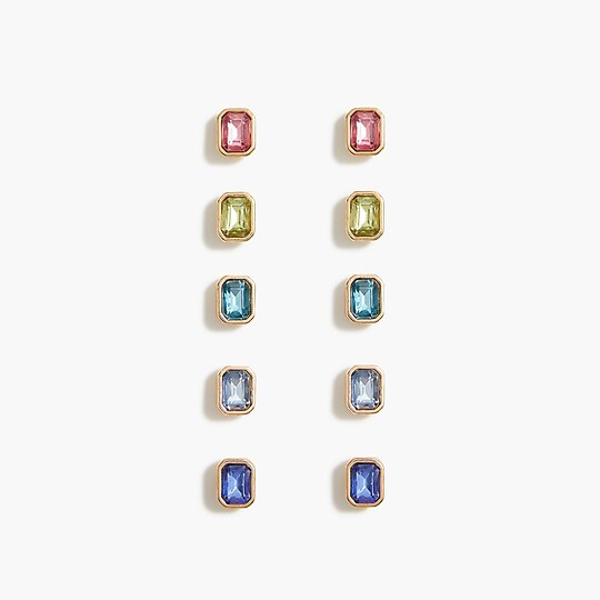 Girls' rainbow gem earrings | J.Crew Factory