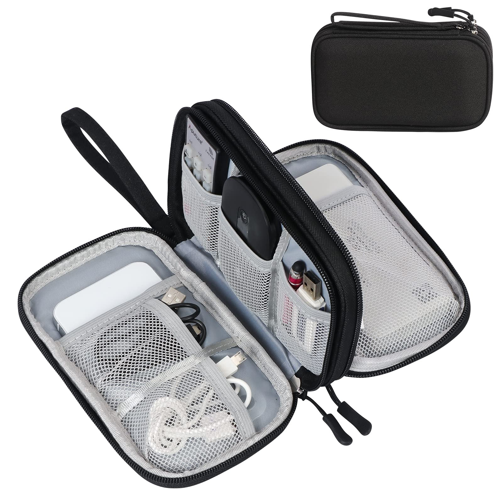 FYY Travel Cable Organizer Pouch Electronic Accessories Carry Case Portable Waterproof Double Lay... | Amazon (US)