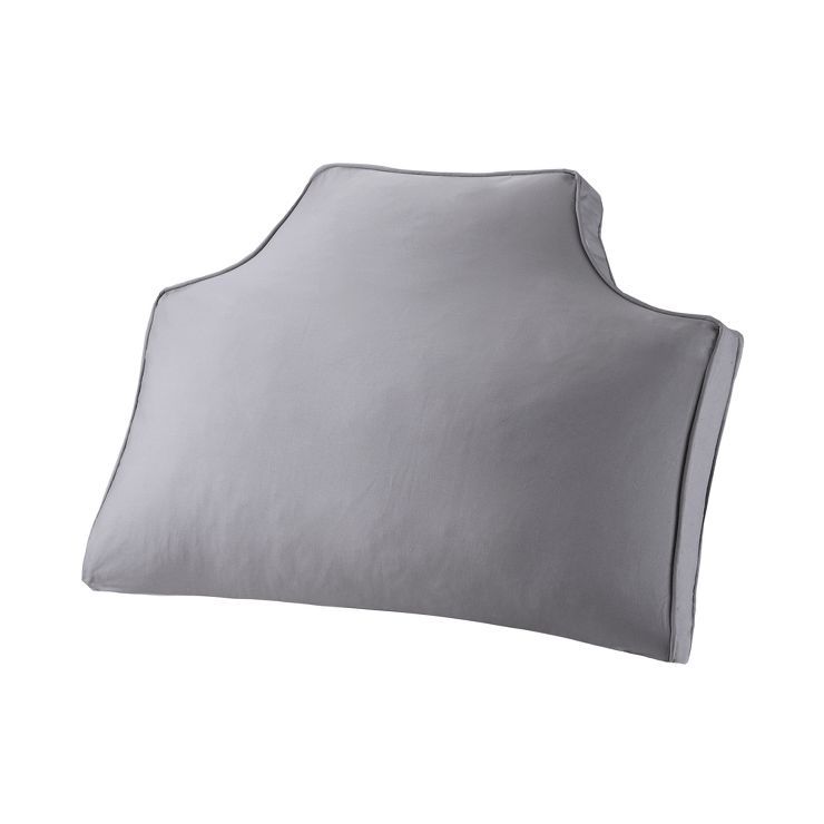 26"x34" Oversized Cotton and Canvas Headboard Lumbar Throw Pillow Gray | Target