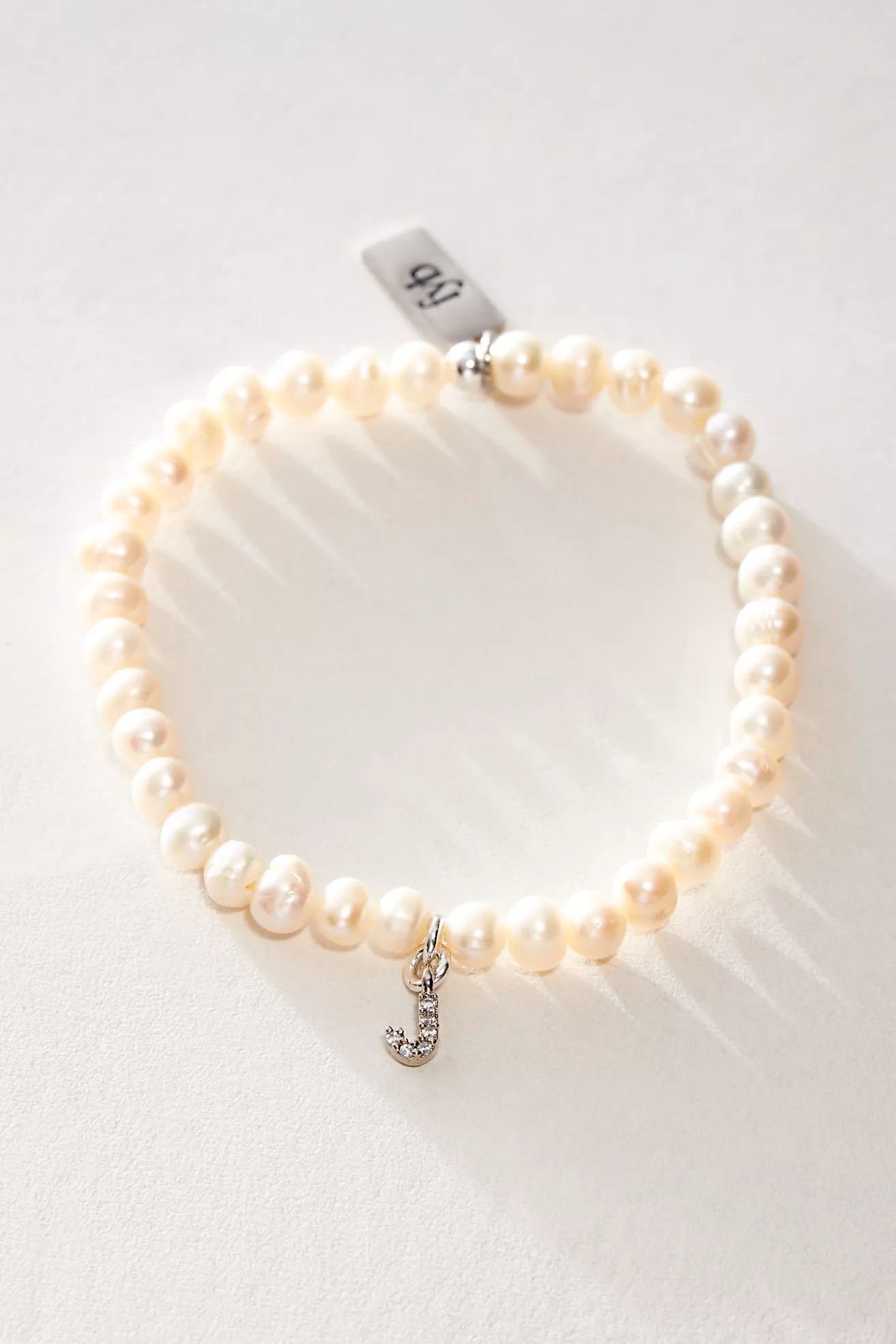 FYB Silver Pearl Identity Bracelet | Free People (Global - UK&FR Excluded)
