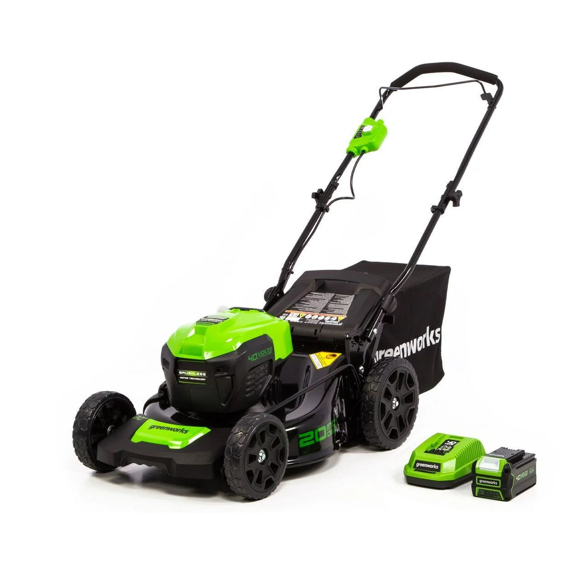 Greenworks 40V 20" Brushless Push Lawn Mower with 4.0 Ah Battery & Quick Charger 2516302VT | Walmart (US)