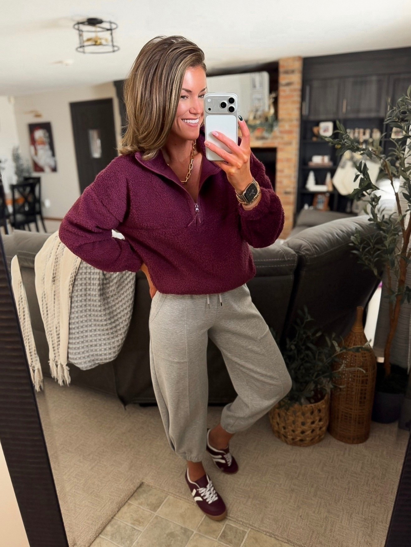 Cozy fashion finds. Quarter zip less than $11!! 
Wearing medium in top and bottoms. Sneakers tts.
 @walmartstyle @walmart

#LTKSeasonal