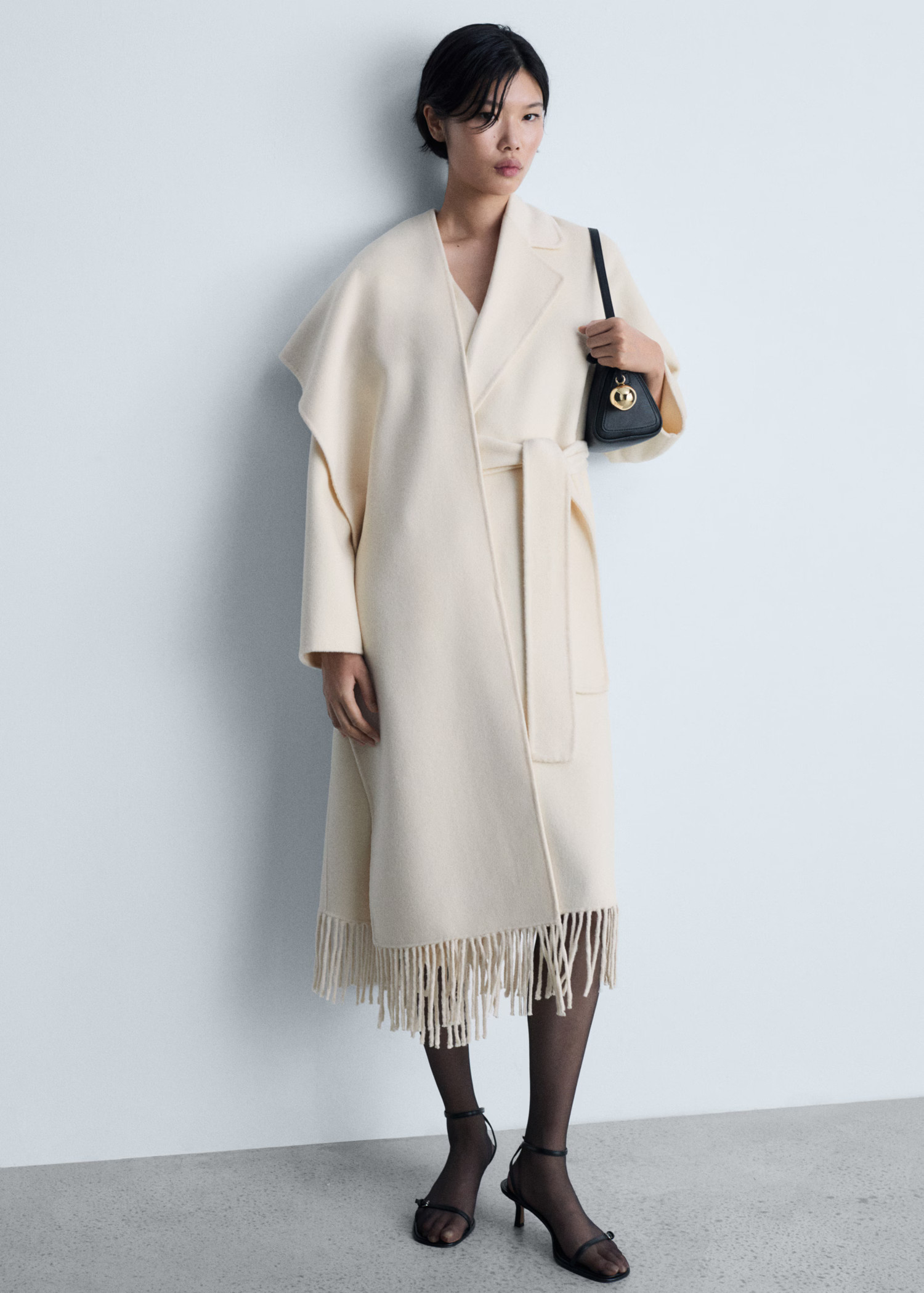 Fringe wool-blend coat | Mango (US/MX/AU)