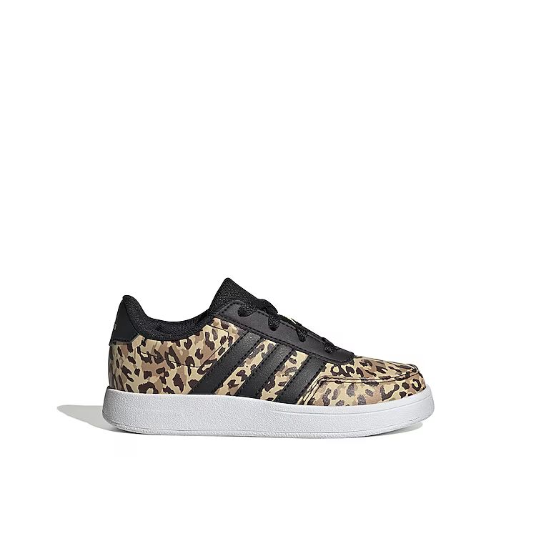 adidas Breaknet 2 Sneaker Kids' | Girl's | Brown Leopard Print | Size 12 Youth | Sneakers | Lace-Up | DSW