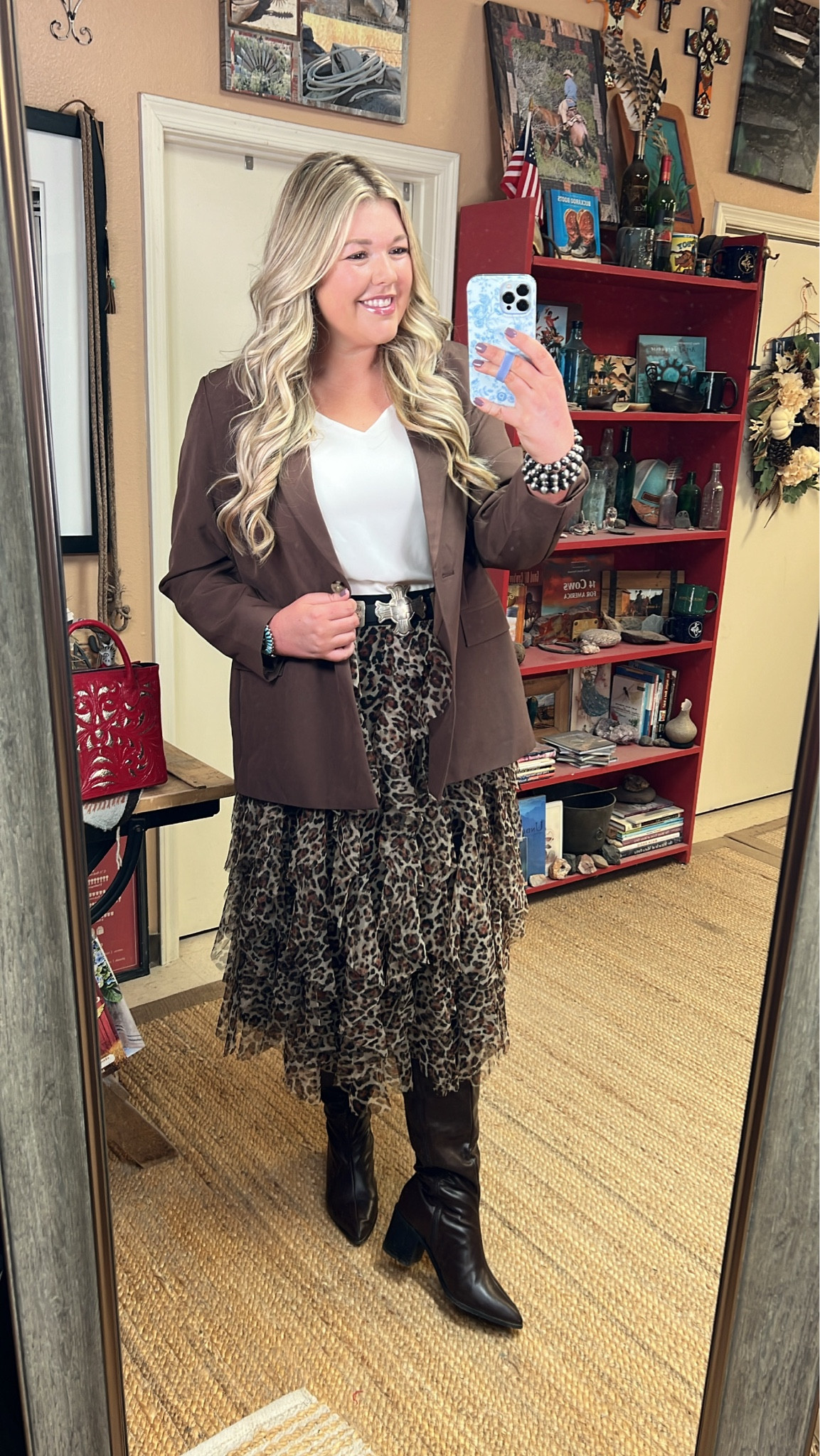 Monochromatic moment 🤎 Wearing a 12 wide width + wide calf in these boots, but linking various size options! 

#LTKPlusSize