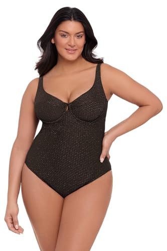 S3 Swim Women's Shaping Underwire One Piece Swimsuit, Onyx Black, Large | Amazon (US)