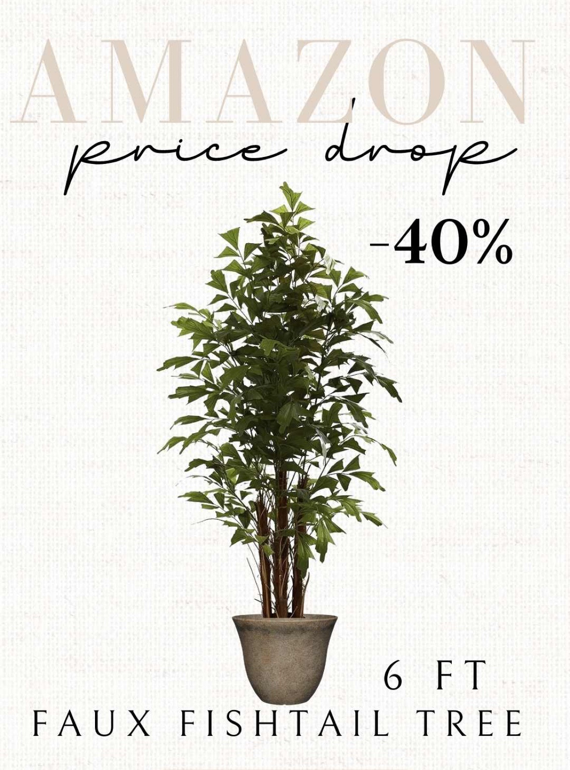 Faux tree, 6 ft nearly natural, tree, palm tree 
Nearly Natural 5363 Fishtail Palm Tree, 6-Feet, Green

#LTKhome #LTKFind #LTKsalealert