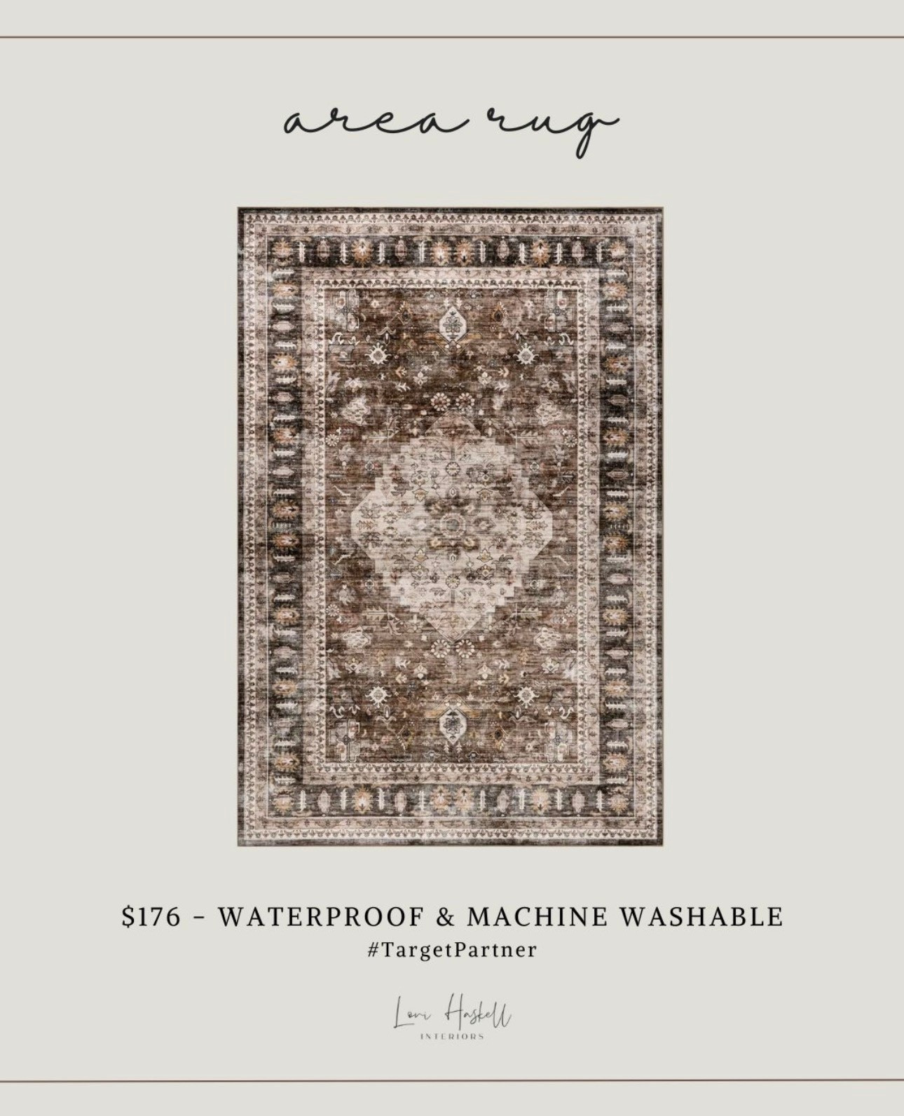 Area rug comes in several sizes. Machine washable. #TargetPartner 



#LTKOver40 #LTKHome