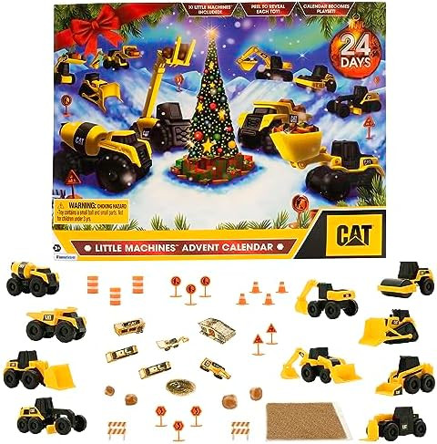 CAT Construction Toys, Little Machines Advent Calendar - Kids Toys for Ages 3 and Up - 24 Piece S... | Amazon (US)